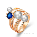 Anillo CZ 925 Anillos de plata Joyería dedo Pearl